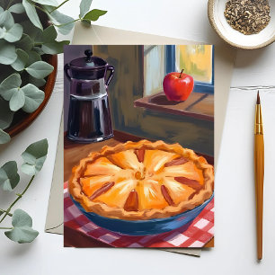 Pumpkin Pie Thanksgiving Watercolor Holiday Card