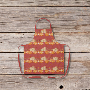 Pumpkin pies and brown sugar cubes red apron