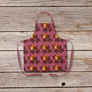 Pumpkin pies and chocolate leaves deep rose apron