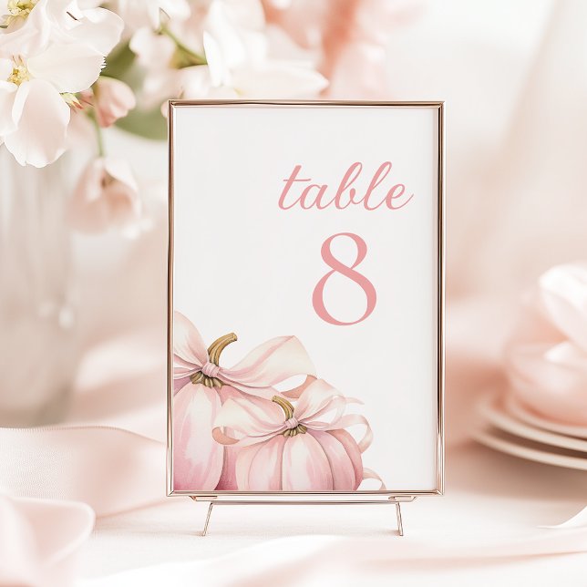 Pumpkin Pink Bow Table Numbers (Creator Uploaded)