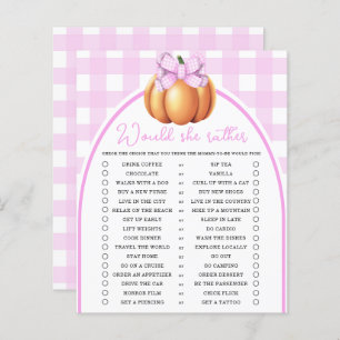 Pumpkin pink bow Would she rather game