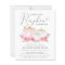 Pumpkin Pink Floral Baby Girl Sprinkle Invitation