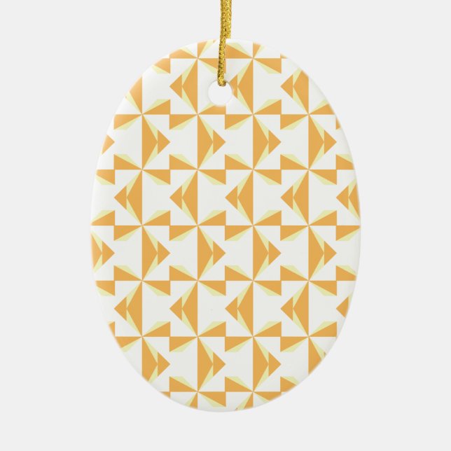 Pumpkin Pinwheels Ceramic Tree Decoration (Front)