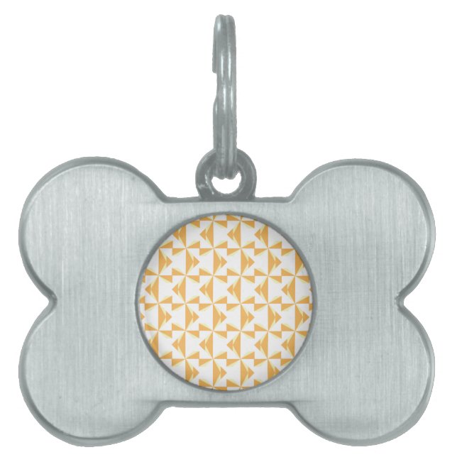 Pumpkin Pinwheels Pet Name Tag (Front)