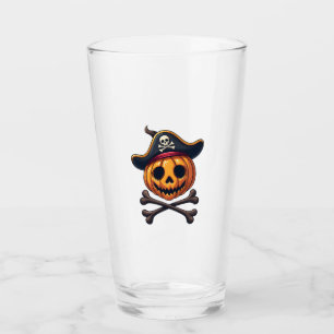 Pumpkin Pirate � Halloween Skull Shirt Glass