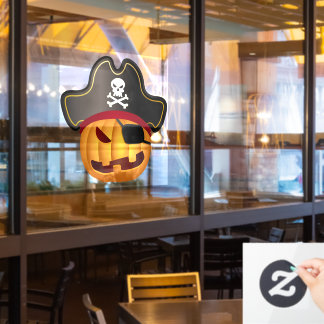 Pumpkin Pirate Window Cling