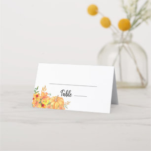 Pumpkin place card