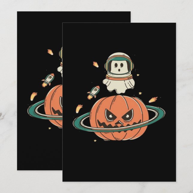 Pumpkin Planet  Invitation (Front/Back)