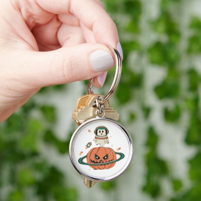 Pumpkin Planet  Key Ring (Hand)