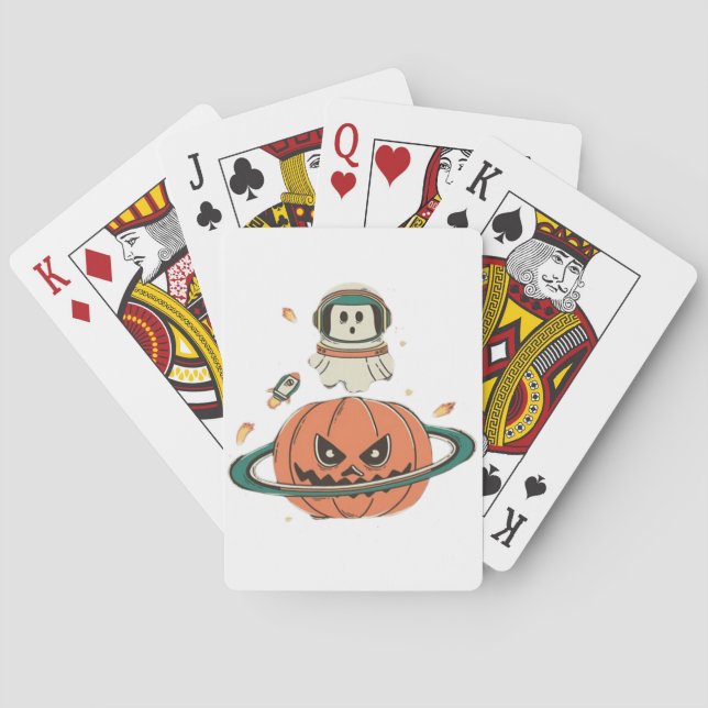 Pumpkin Planet  Playing Cards (Back)