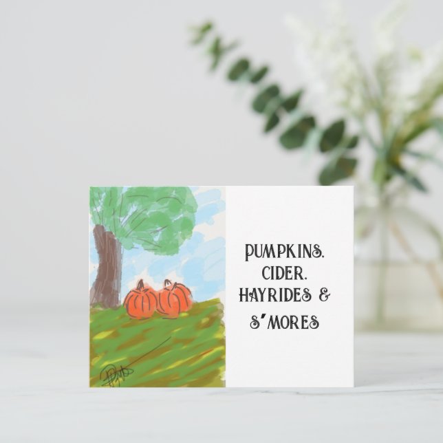 pumpkin postcard (Standing Front)