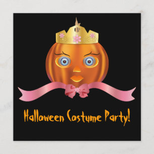 Pumpkin Princess Halloween Invitation