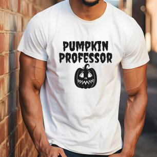 Pumpkin Professor teacher black typography T-Shirt