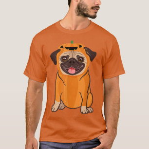Pumpkin Pug Dog Halloween Thanksgiving Costume Pug T-Shirt
