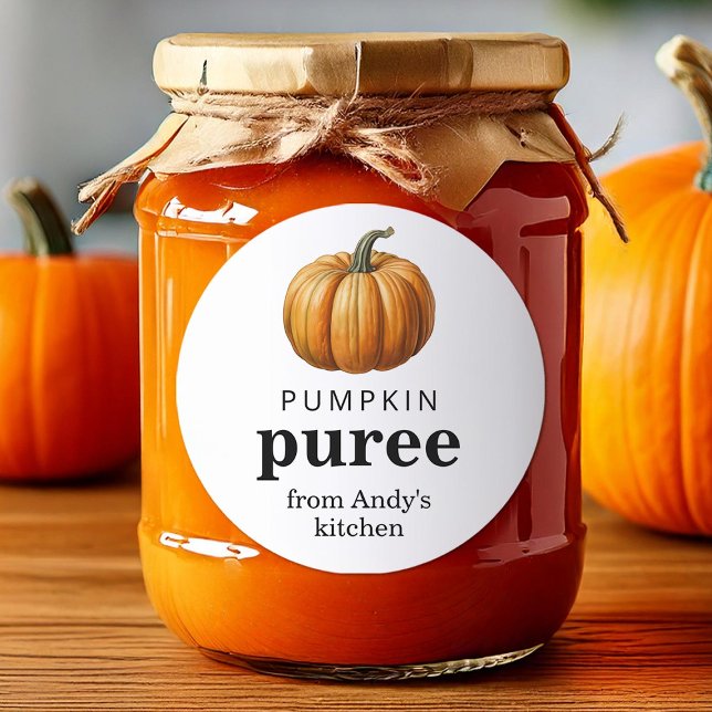 Pumpkin puree homemade canning label  (Creator Uploaded)