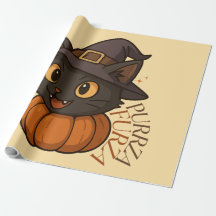 Pumpkin Purr Witch Cat