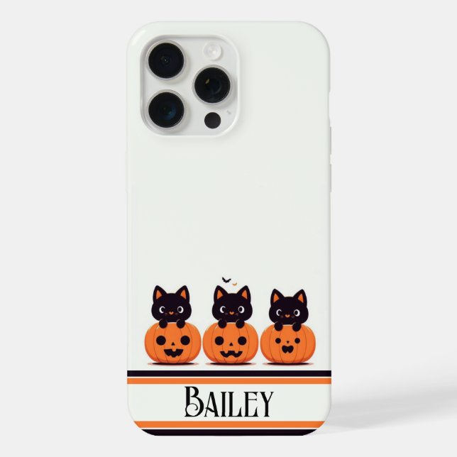 Pumpkin Purrfection iPhone Case (Back)