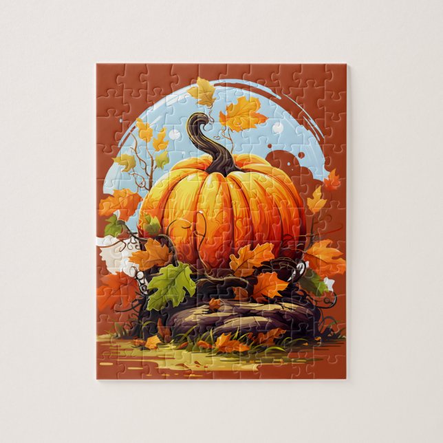 Pumpkin Puzzle for Kids (Vertical)