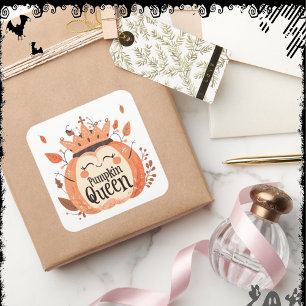 Pumpkin Queen ExDesigner Halloween Square Sticker
