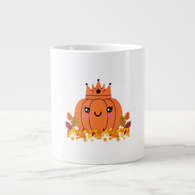 Pumpkin Queen | Fall Aesthetic Halloween Shirt Large Coffee Mug (Front)