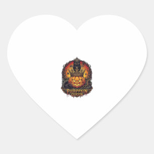 Pumpkin Queen Halloween Owl Spider Black Cat_1 Heart Sticker