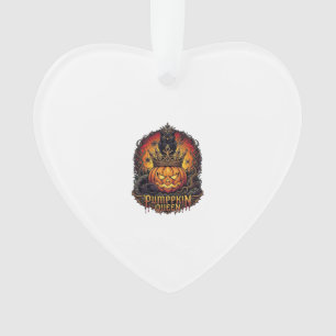 Pumpkin Queen Halloween Owl Spider Black Cat_1 Ornament