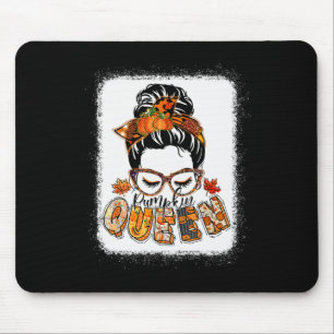 Pumpkin Queen Messy Bun Fall Pumpkin Fall Vibes Au Mouse Mat