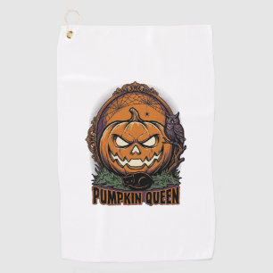 Pumpkin Queen Shirt Vintage Halloween Jack O Lante Golf Towel