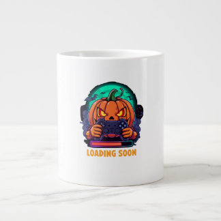 Pumpkin Quest Gamer Loading Design Large Coffee Mug