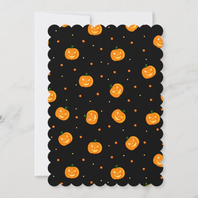 Pumpkin Rain Flat Greeting Card (Front)