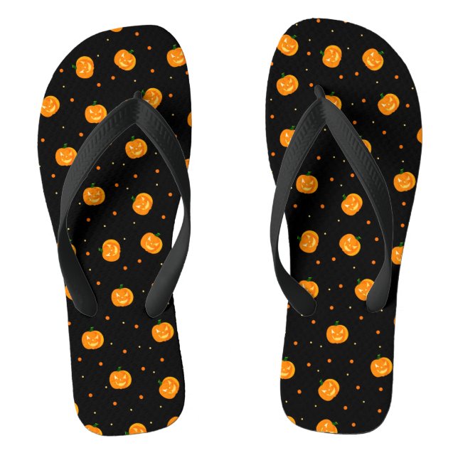 Pumpkin Rain Flip Flops (Footbed)