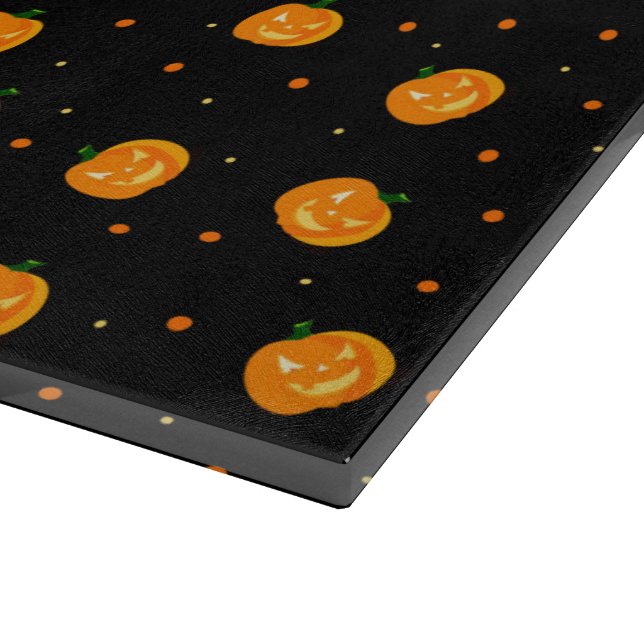 Pumpkin Rain Glass Cutting Board (Corner)