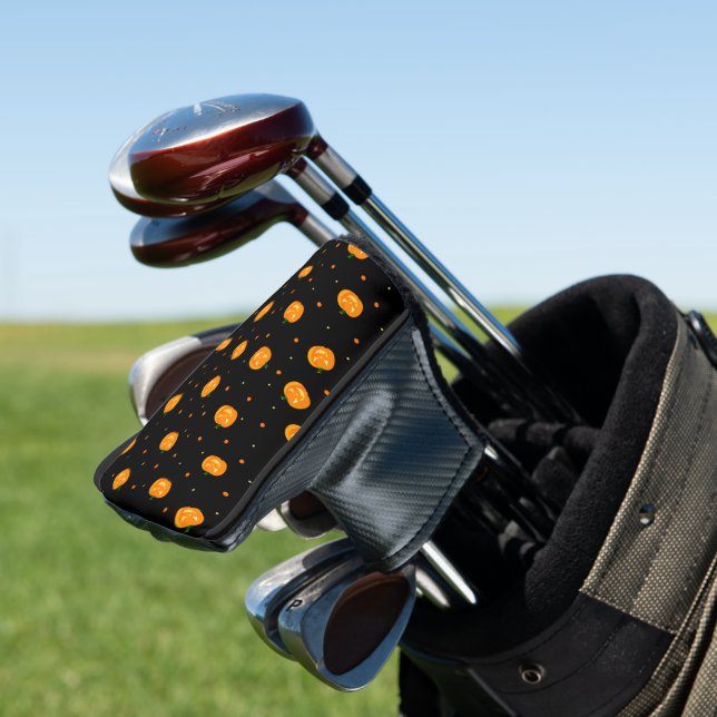 Pumpkin Rain Golf Club Cover (In Situ)