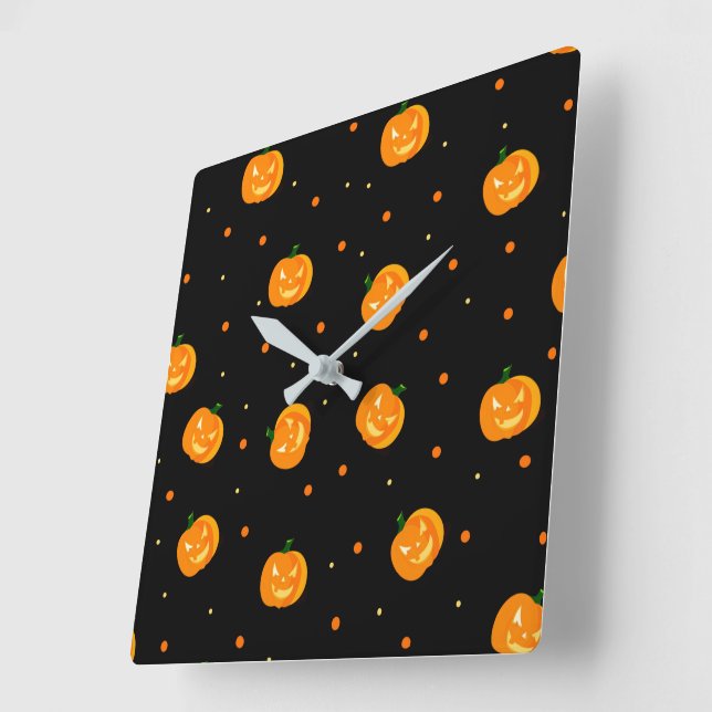 Pumpkin Rain Wall Clock (Angle)