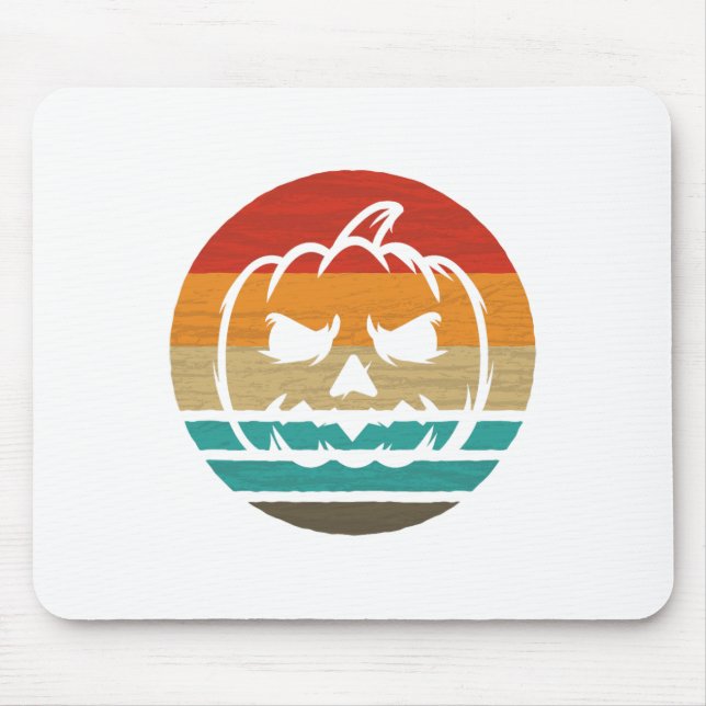Pumpkin Retro Style Vintage  Mouse Mat (Front)