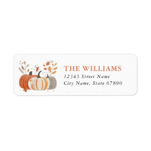 Pumpkin Return Address Label