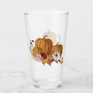 Pumpkin, roses and Magnolia Fall Colours Glass