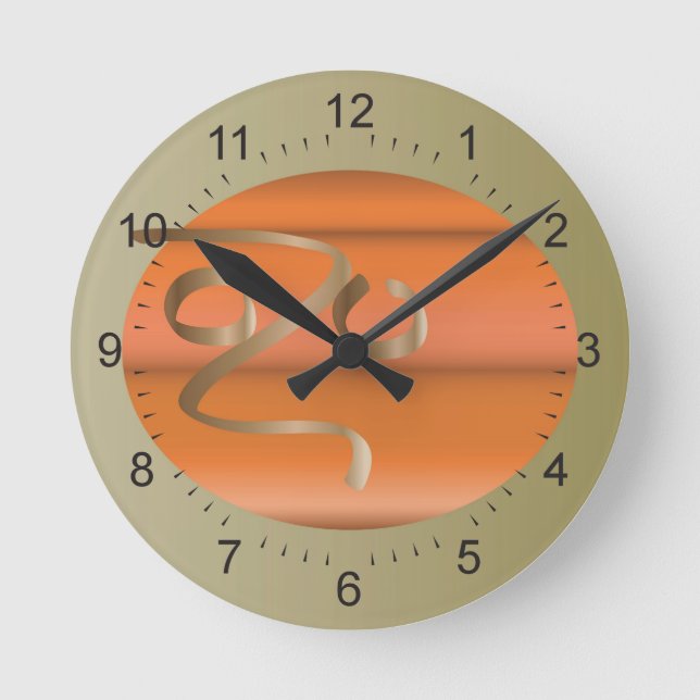 pumpkin round clock (Front)