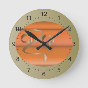 pumpkin round clock