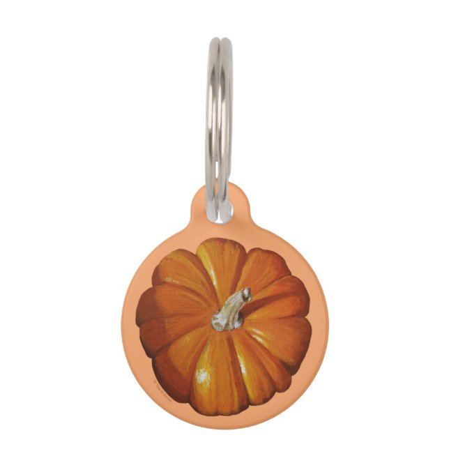 Pumpkin Round Pet Tag (Front)