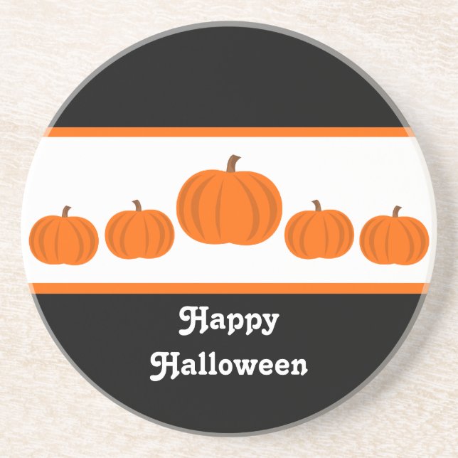 Pumpkin Row Halloween Coaster (Front)