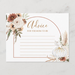 Pumpkin Rustic Boho Fall In love Advice for Mummy Enclosure Card