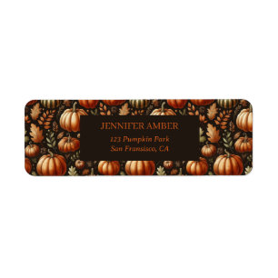 Pumpkin Rustic Fall & Autumn Leaves Seasonal Mail