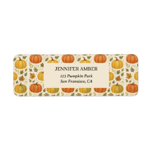 Pumpkin Rustic Fall & Autumn Leaves Seasonal Mail