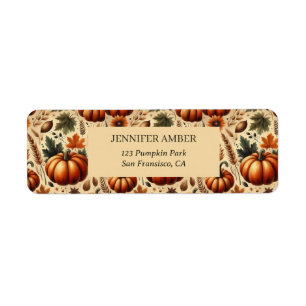 Pumpkin Rustic Fall & Autumn Leaves Seasonal Mail