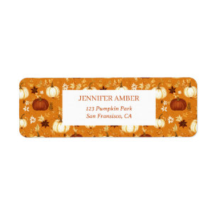 Pumpkin Rustic Fall & Autumn Leaves Seasonal Mail
