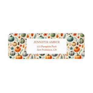 Pumpkin Rustic Fall & Autumn Leaves Seasonal Mail