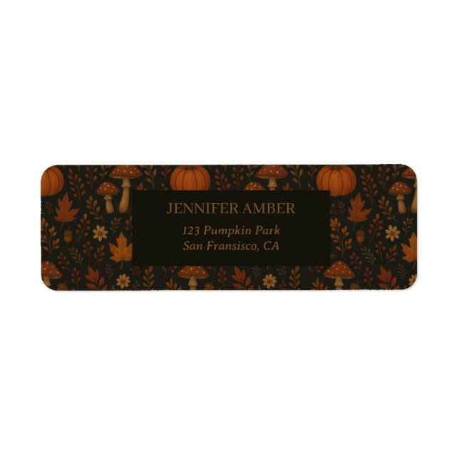 Pumpkin Rustic Fall & Autumn Leaves Seasonal Mail (Front)
