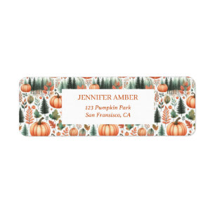 Pumpkin Rustic Fall & Autumn Leaves Seasonal Mail