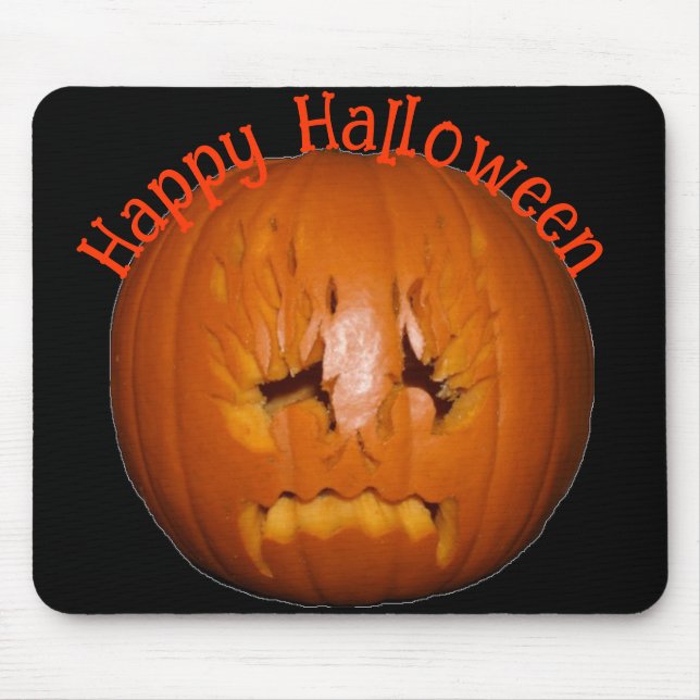 Pumpkin, Sad Flames Mouse Mat (Front)
